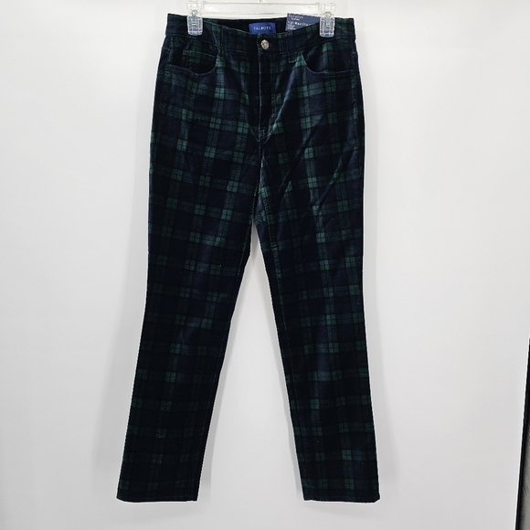 Talbots Flawless plaid high waist straight leg pants new with tags women's 6 - Picture 8 of 13
